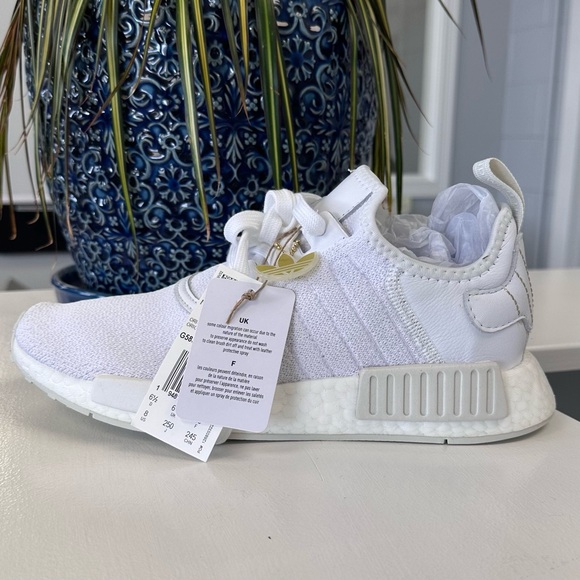 NIB Adidas Nmd_R1 Original Womens Sneakers Size 8, Color: White/White G58303 - Picture 4 of 10